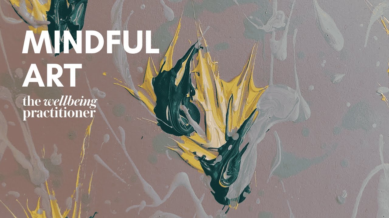 1 Hour Mindful Art for Grounding | Calm Grey Visual with Green Flower