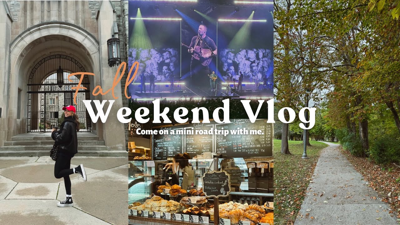 FALL WEEKEND VLOG | Mini Road-Trip, Concert, Cafes & More 🍂