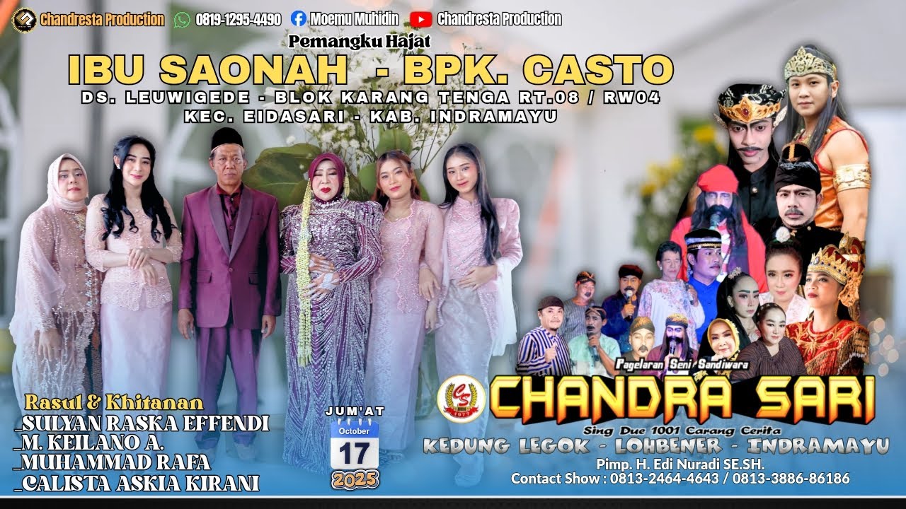 Live Siang Chandra Sari | Hajatnya Ibu SAONAH - Bpk. CASTO 