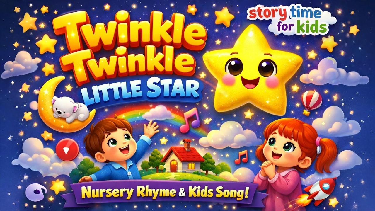 Twinkle Twinkle Little Star ⭐ | Popular Kids Song & Nursery Rhyme 🎶✨ | Story Time For Kids