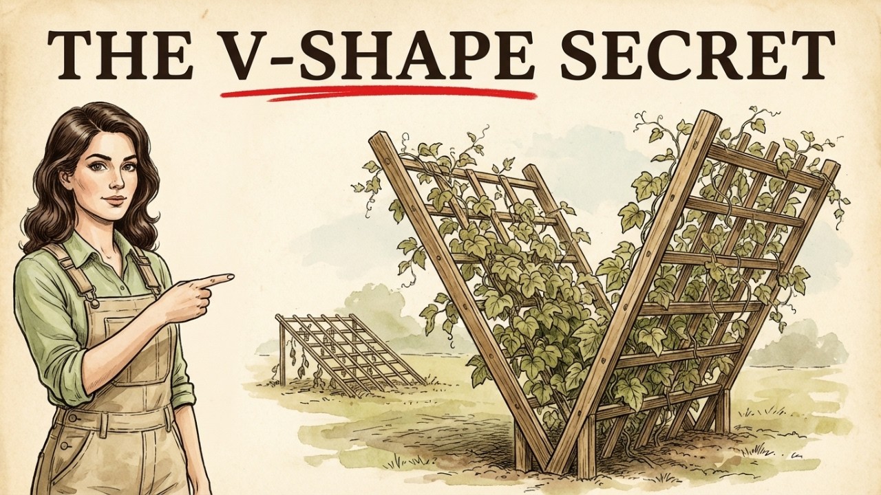 The Trellis Shape That Doubles Vertical Yield (Without More Plants)