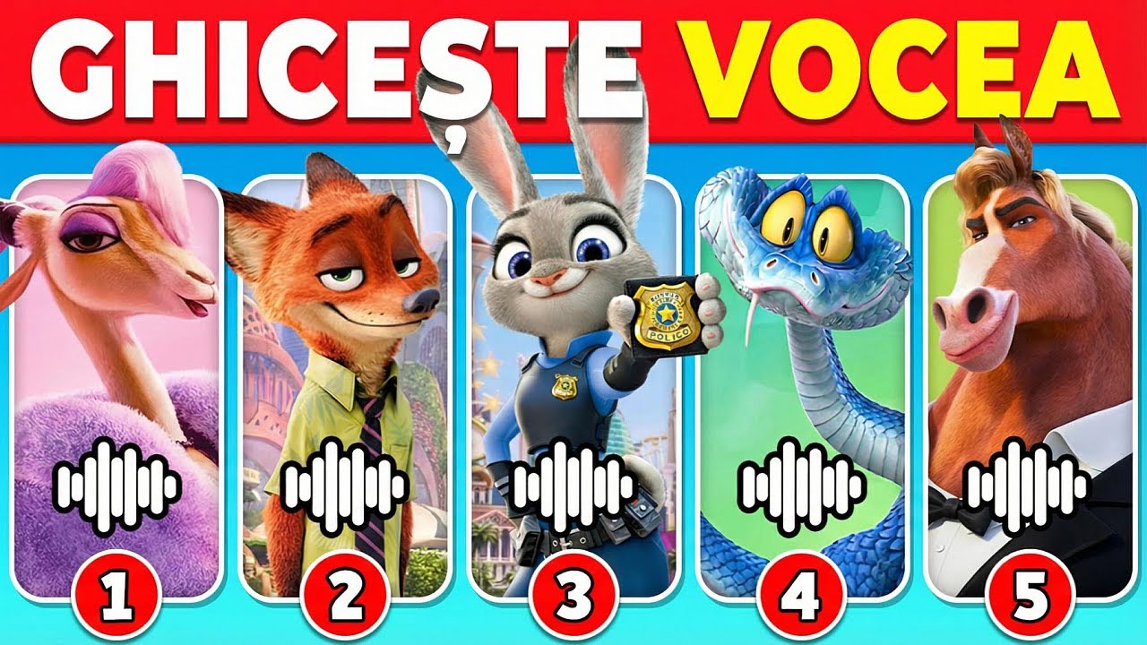 Ghicește Personajul Din Zootropolis 2 După Vocea Lui 🔊 Judy 🐰 Nick 🦊 Gary 🐍 Flash 🦥