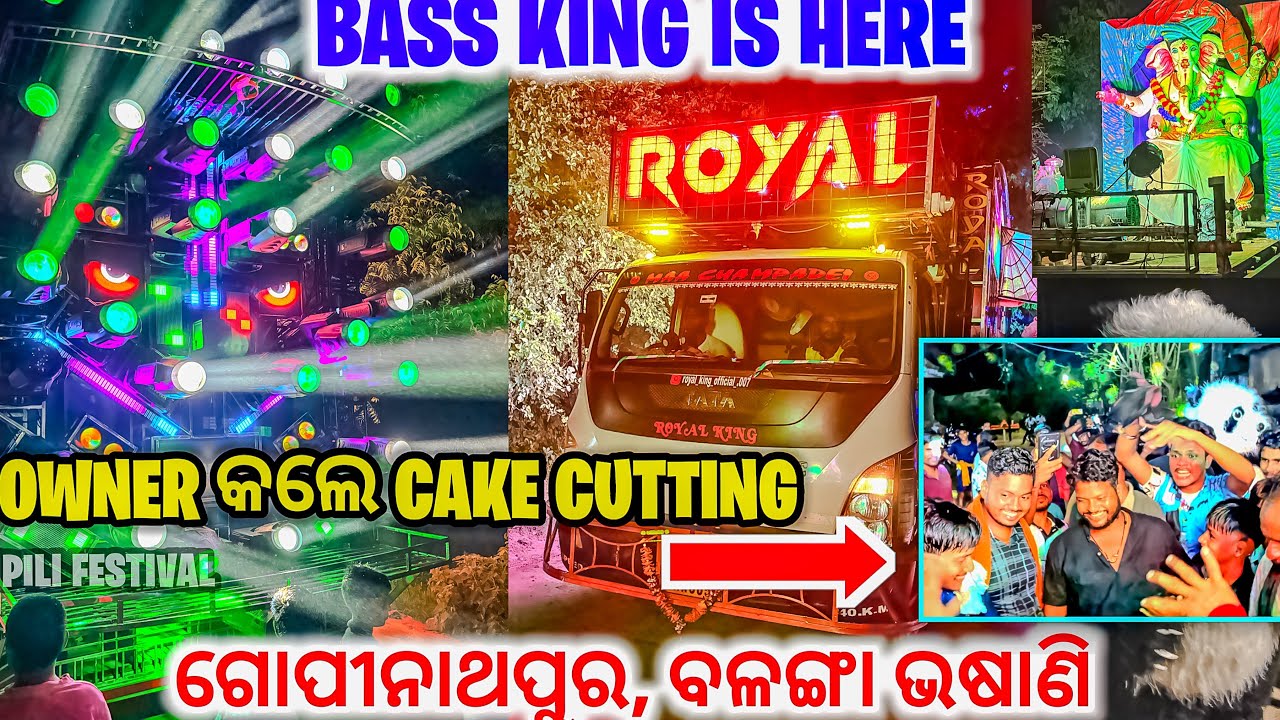 OWNER କଲେ CAKE CUTTING 🍰- ROYAL KING DJ PIPILI HEAVY BASS PERFORMANCE | ROYAL DJ PIPILI