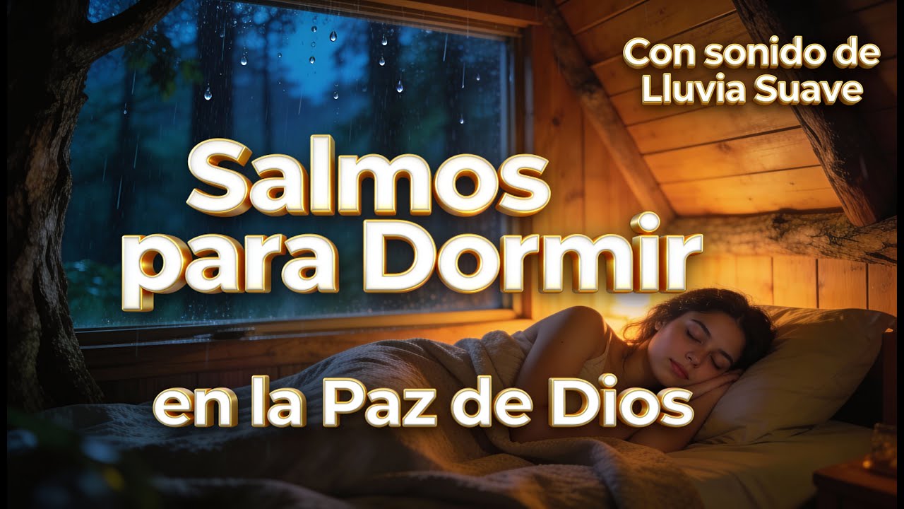 Salmos Cantados para Dormir en la Paz de Dios 🌙🌧️ | Oración Nocturna con Lluvia Suave #jesus #salmos
