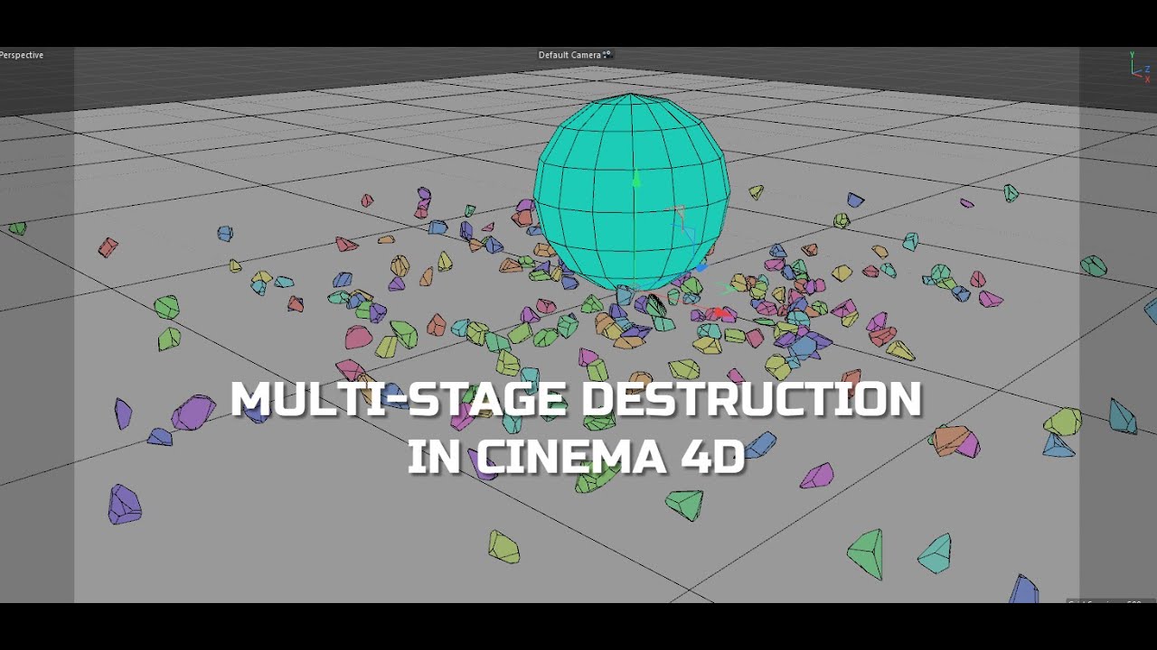 Quick Tip: Multi-stage destruction in Cinema 4D (Using Voronoi Fracture with Connectors)
