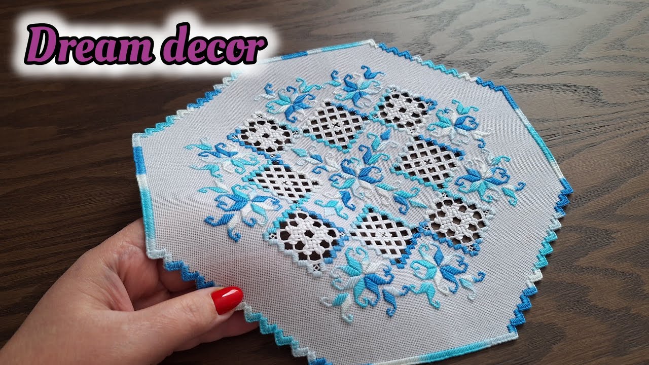Don't Miss This Tablecloth 😉💝 : Hardanger embroidery techniques tutorial for decoration