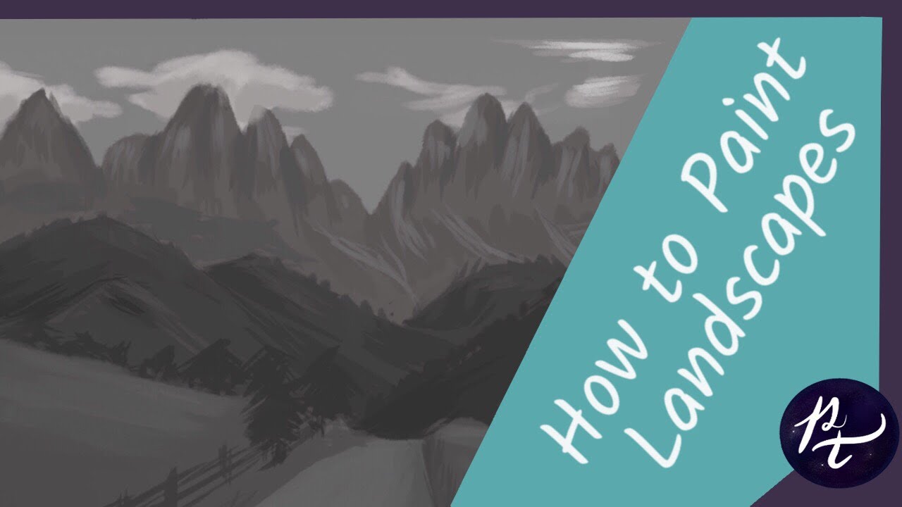 Environment Value Sketching || How to paint landscapes