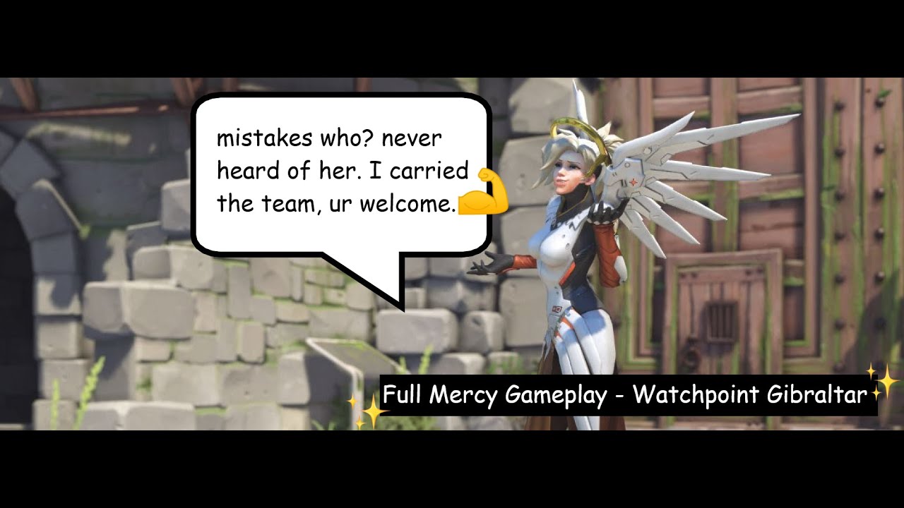 Nearly fell off the map but I'm still CARRYING (full game) | Mercy Gameplay | Quick Play Overwatch