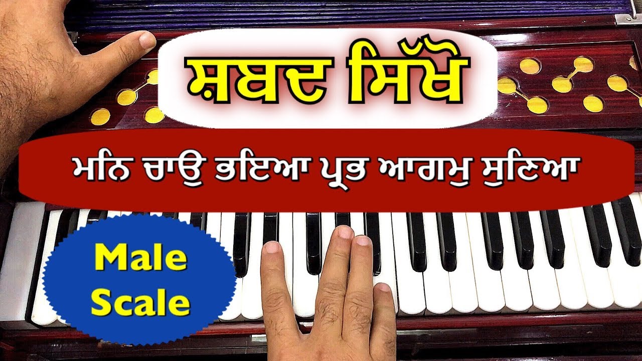 Learn Gurbani Kirtan | Male Scale | Man Chao Bhaya | Bhai Gagandeep Singh Sri Ganga Nagar Wale