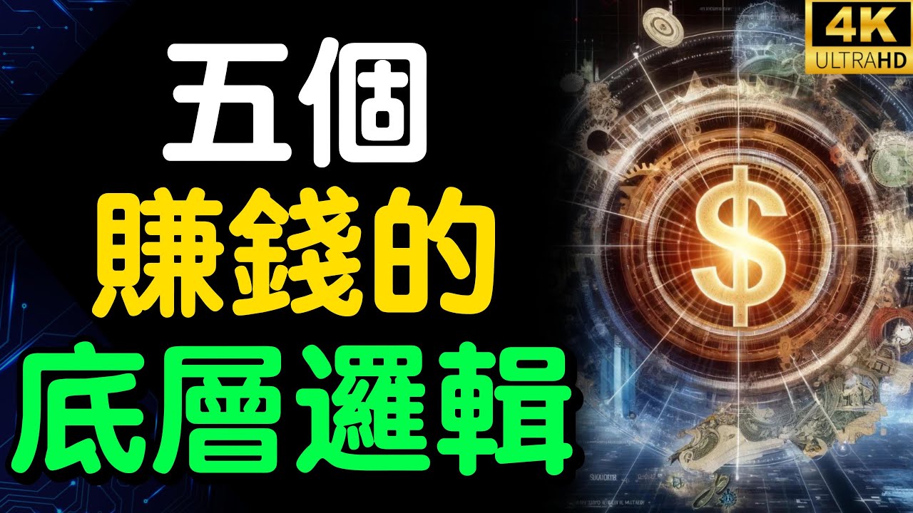 五個賺錢底層邏輯 | 你為什麼賺不到錢？| 賺錢的本質 | 弄懂這五個邏輯你離成功不遠了【財之道】富人思維 財之道 目標設定 財商 賺錢 破局思維 財富自由 認知 財商知識  @財之道