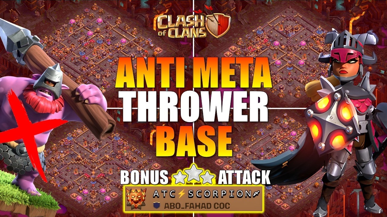NEW ANTI META THROWER TH18 LEGEND WAR CWL BASE LINK | TOP GLOBAL PUSH TROPHY | CLASH OF CLANS LAYOUT