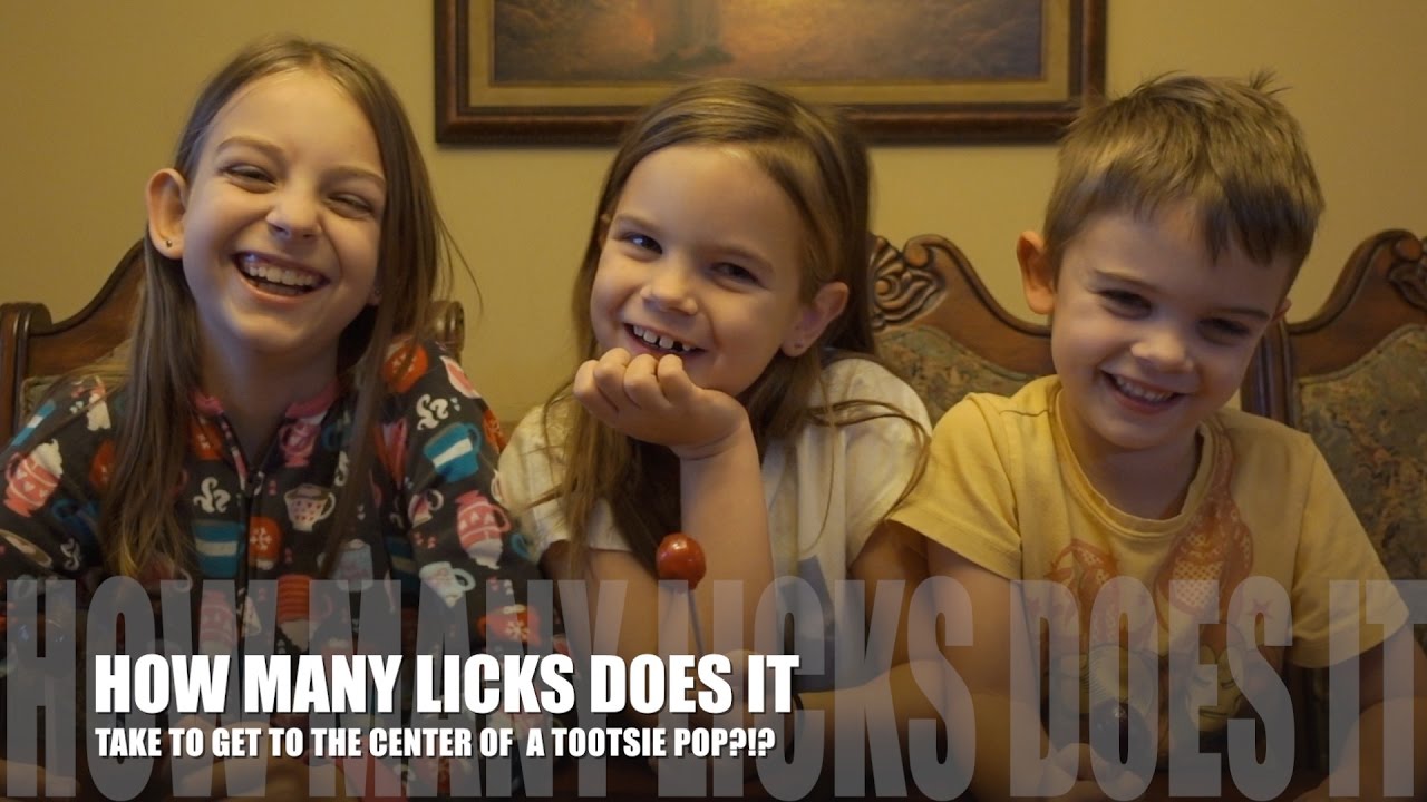 HOW MANY LICKS DOES IT TAKE TO GET TO THE CENTER OF A TOOTSIE POP!