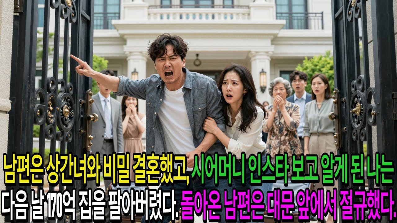 몰래 상간녀와 비밀 결혼한 남편. 다음 날, 몰래 170억짜리 집을 팔아버렸고, 돌아온 남편은 대문 앞에서 절규했다...| 고부사연 | 감동사연 | 오디오북 |