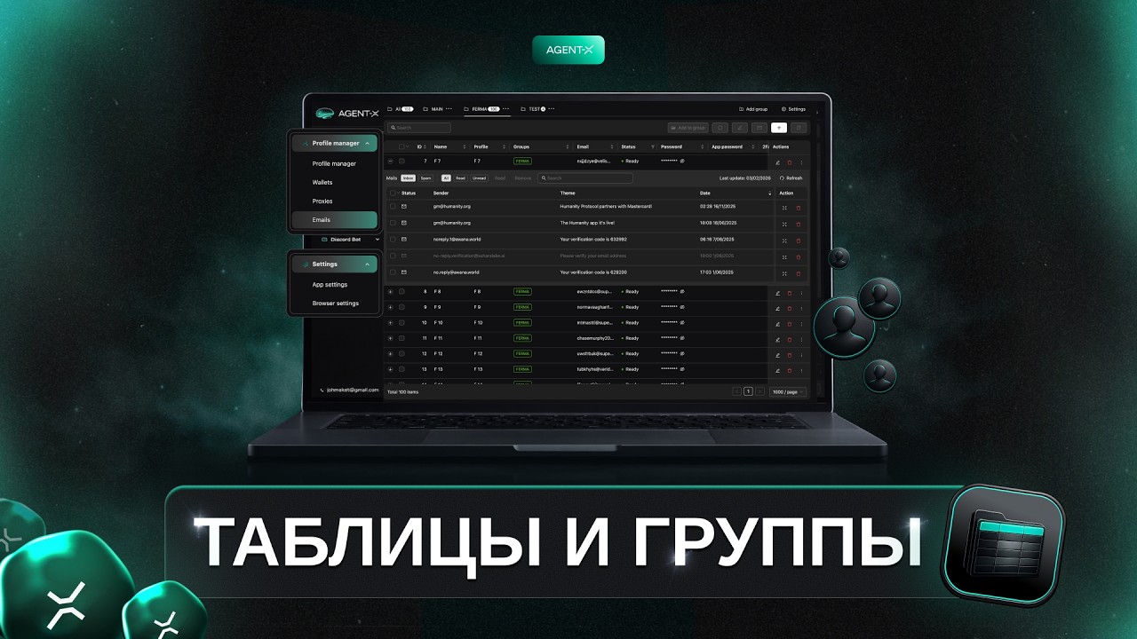 1. Таблицы и группы