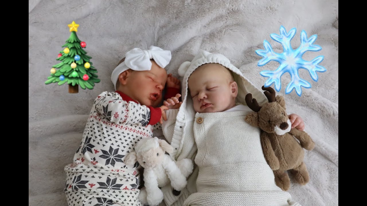 First Winter/Holiday Outfits For Two Reborn Dolls! Changing Fawn And Bennett