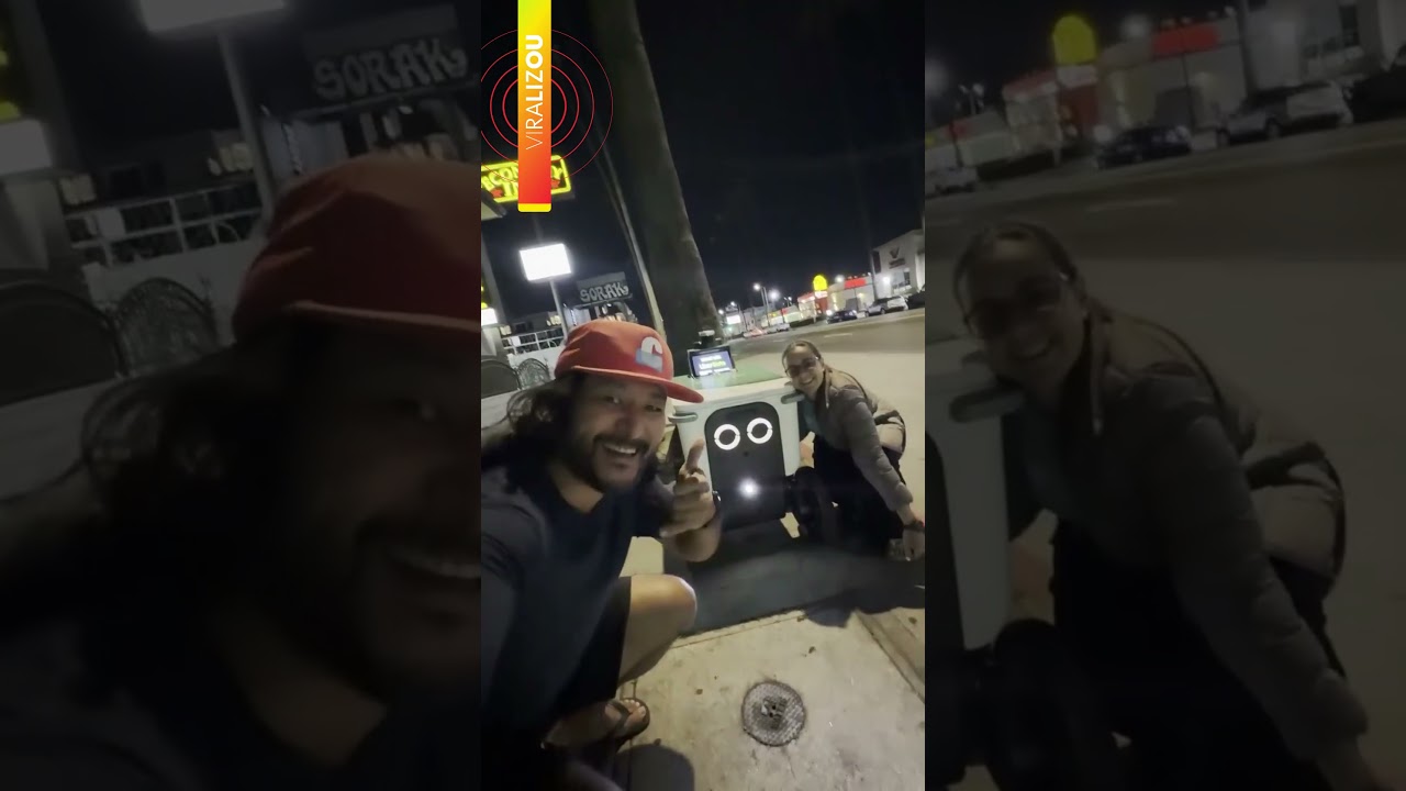 Casal mostra como funciona delivery por rob&ocirc; nos EUA e &eacute; surpreendido no final