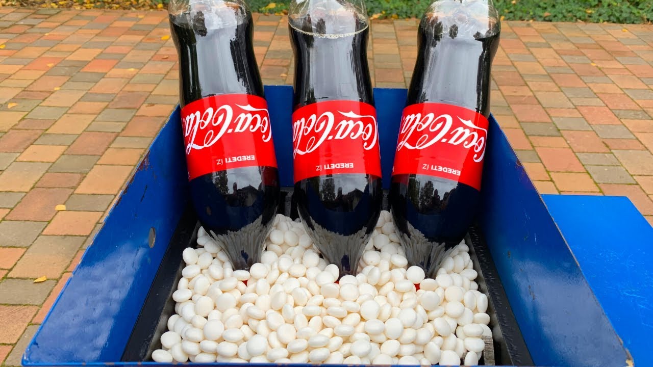 Experiment: Mentos and Coca Cola & Shredding Machine