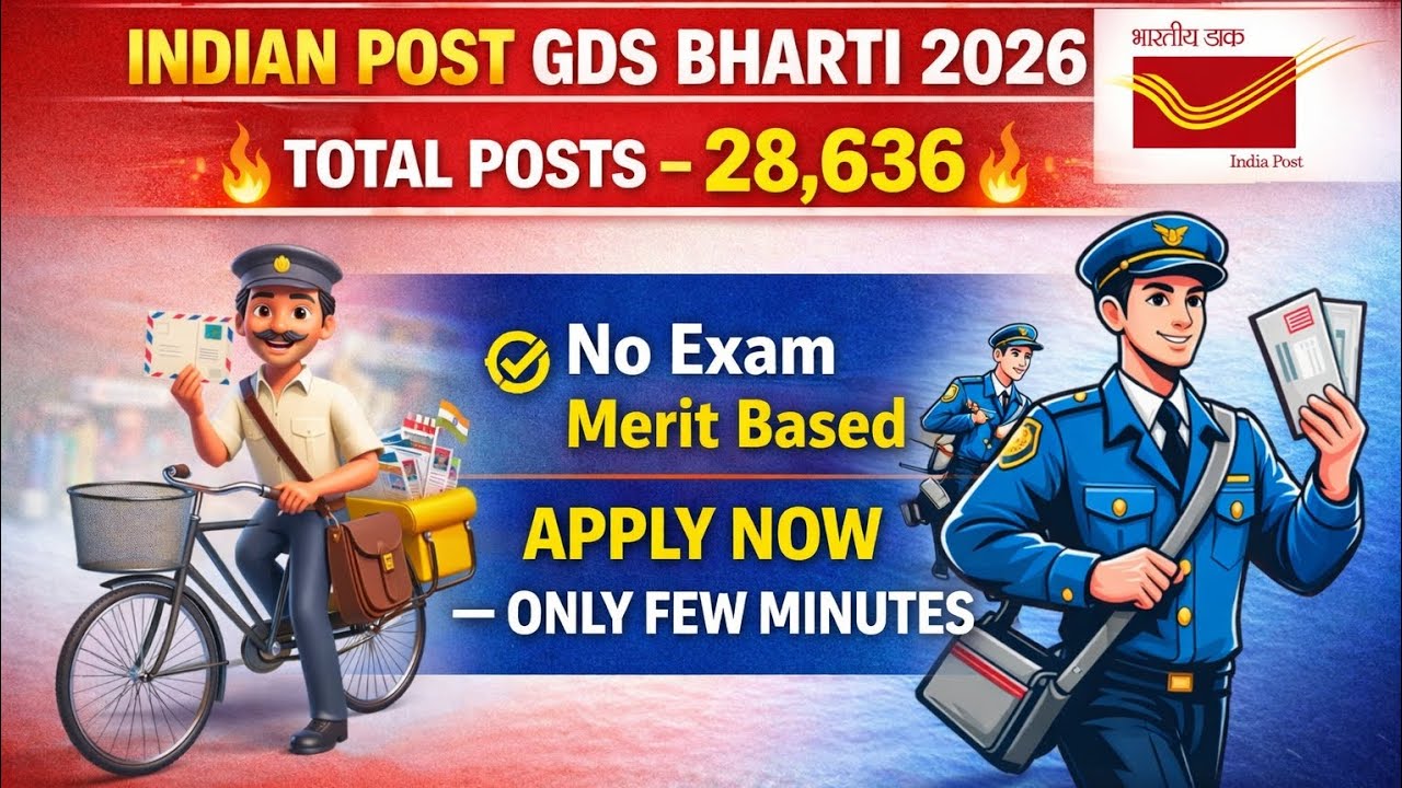 Indian Post GDS Bharti 2026 🔥  10वीं पास | बिना परीक्षा.@Info.Naukri #IndianPostGDS  #SarkariNaukri