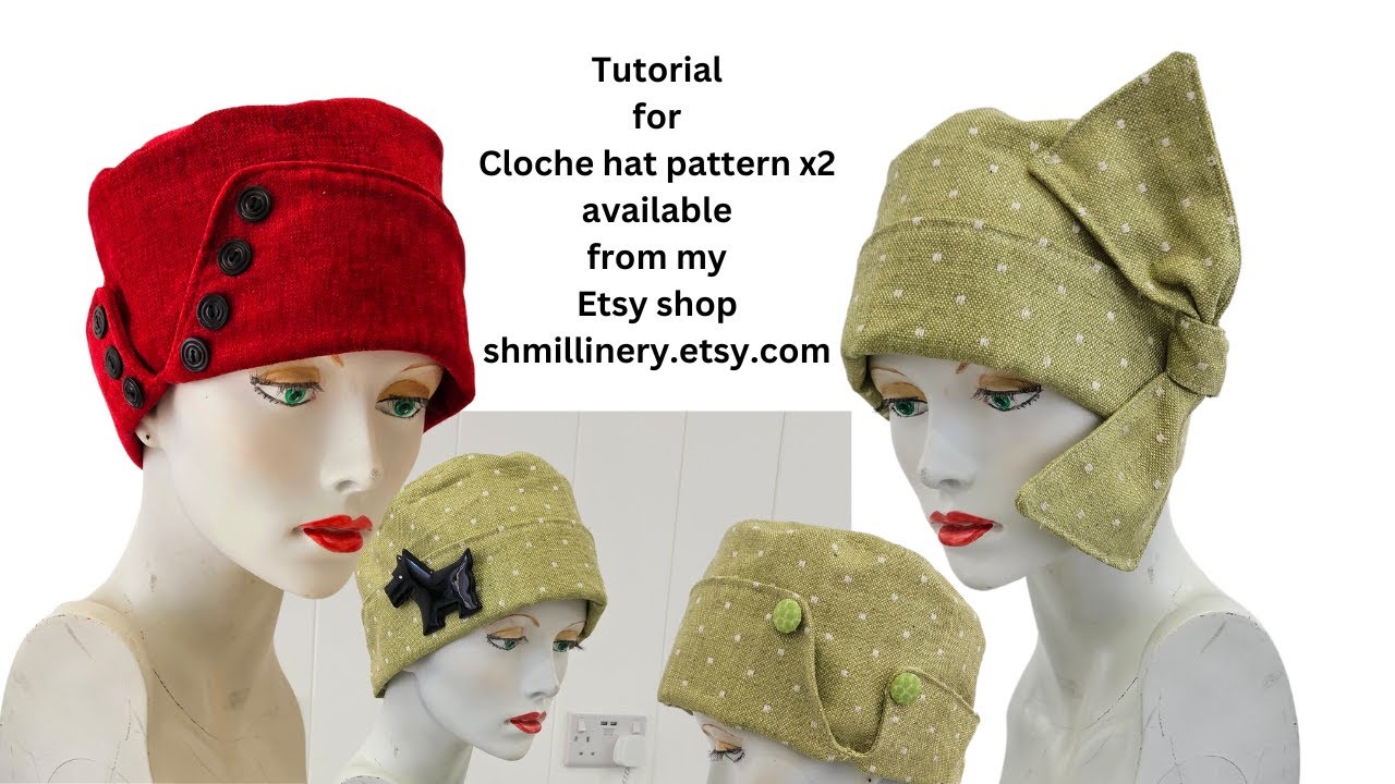 Tutorial for duo cloche hats Pattern in my Etsy shop