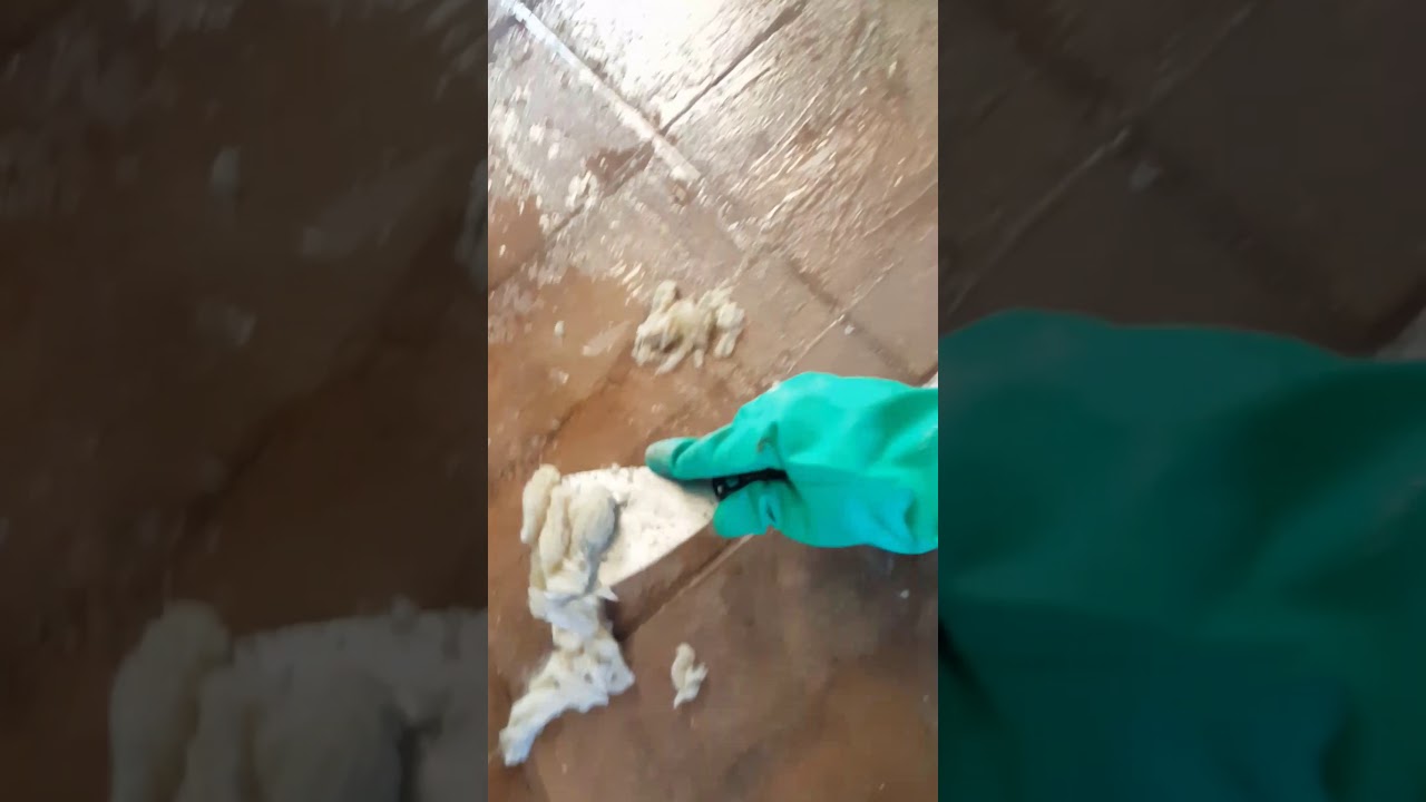 How to remove clear coat off your tile.