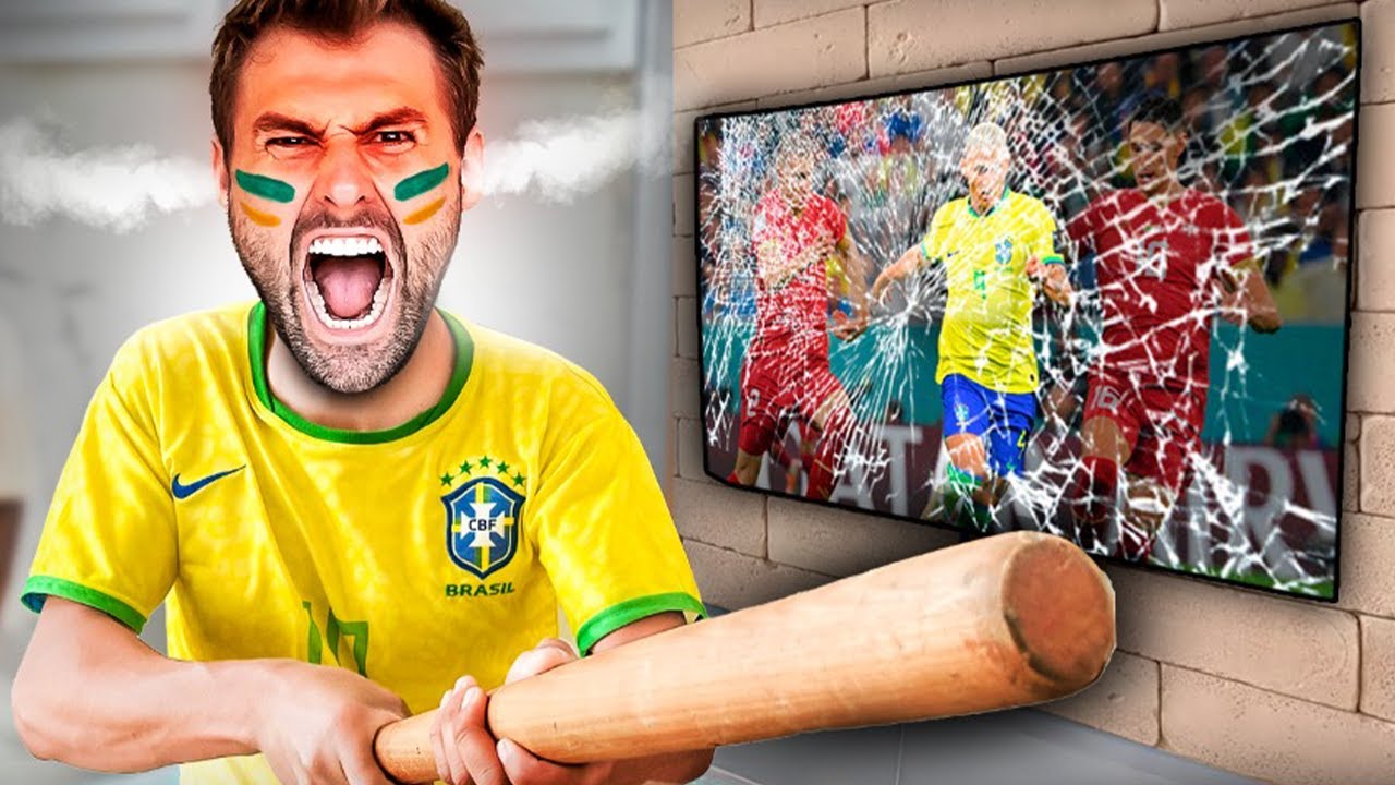 Quebrei a Minha TV No Primeiro JOGO Do BRASIL Na Copa do Mundo!!!