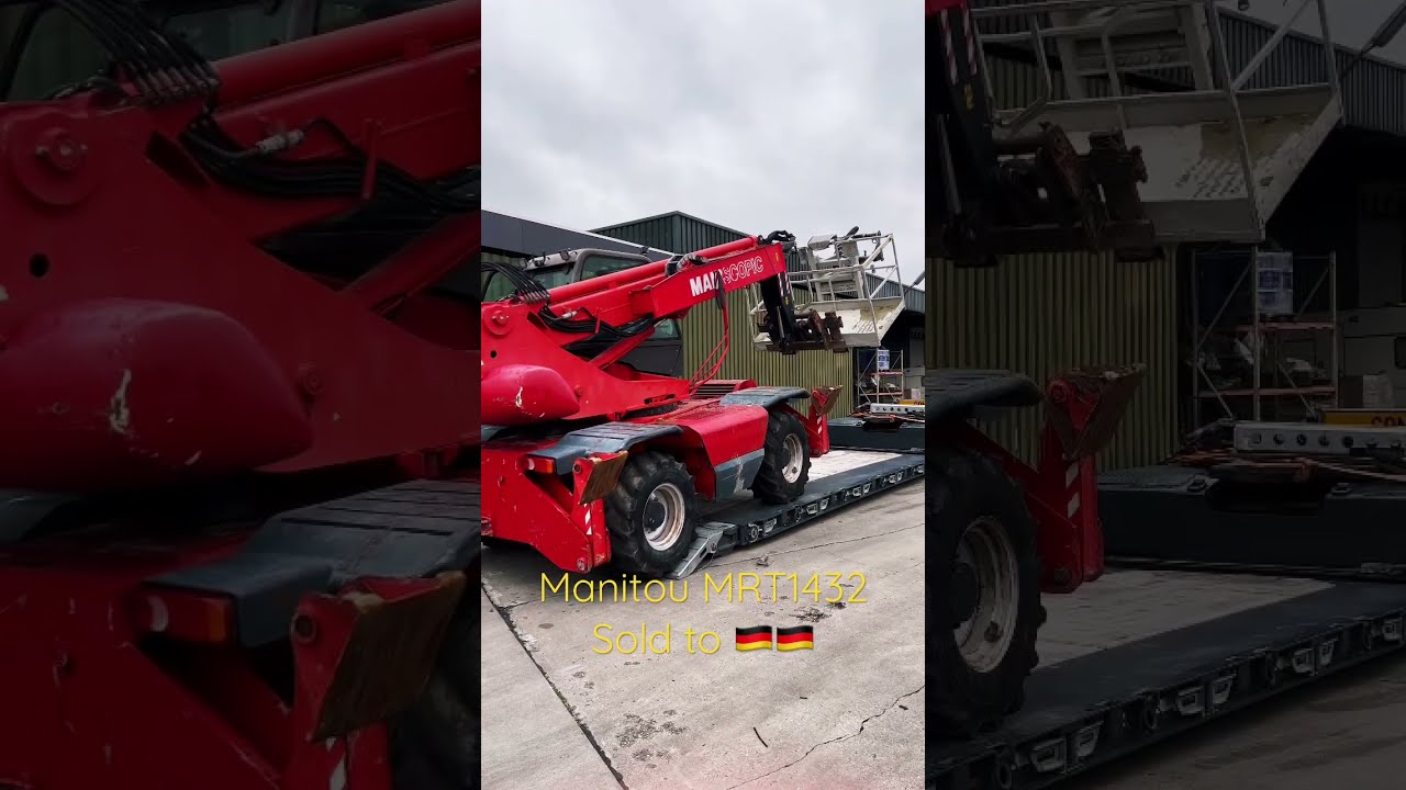 Manitou Telehandler MRT1432 (ROTO) loaded on lowbed trailer #shorts #telehandler #manitou