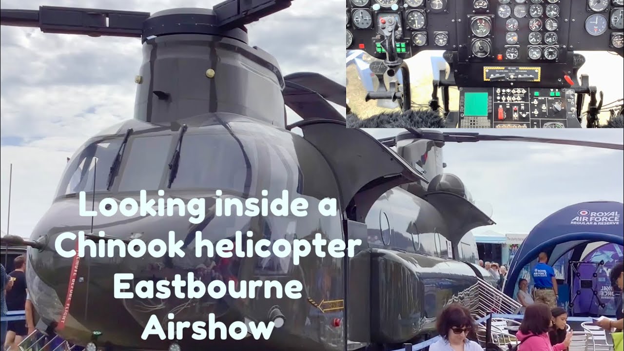Look inside a Chinook helicopter, Eastbourne Airbourne Airshow RAF Chinook walkthrough