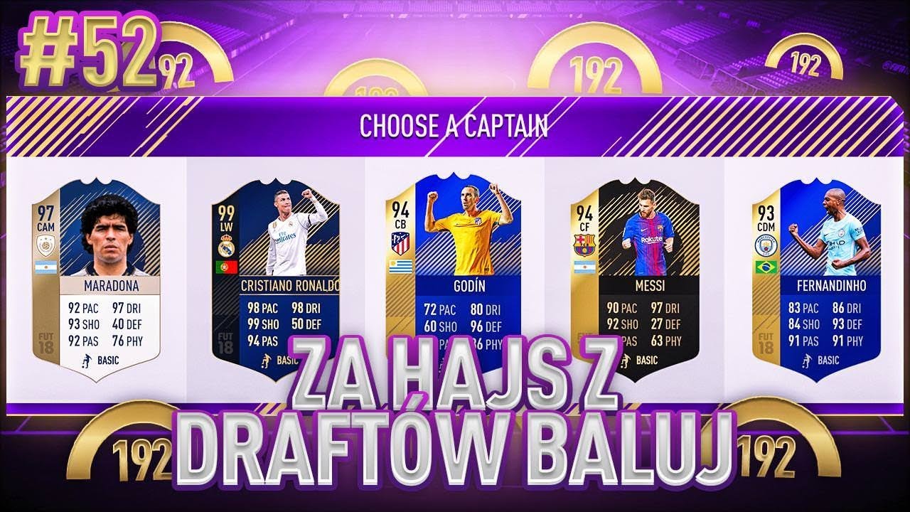 🔥 POTĘŻNY 192 DRAFT ft. 12 kart 91+! - FIFA 18 ZA HAJS Z DRAFT&Oacute;W BALUJ [#55]
