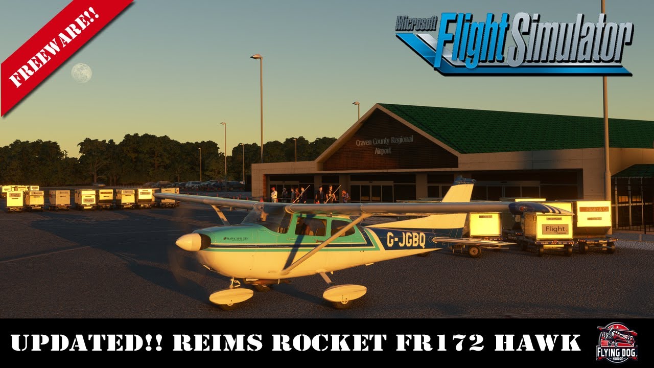 Experience the fabulous Freeware Reims Rocket 172 for Microsoft Flight Simulator!!