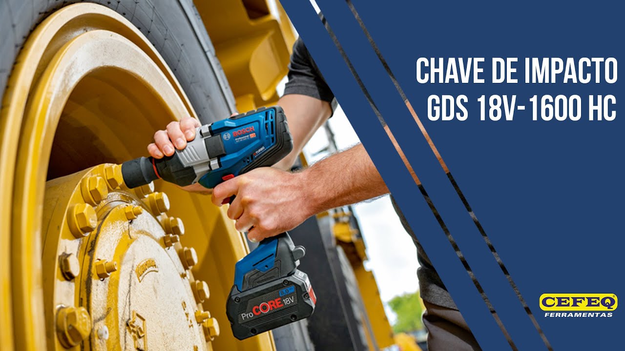 Chave de impacto Bosch GDS 18V-1600 HC - CEFEQ Ferramentas