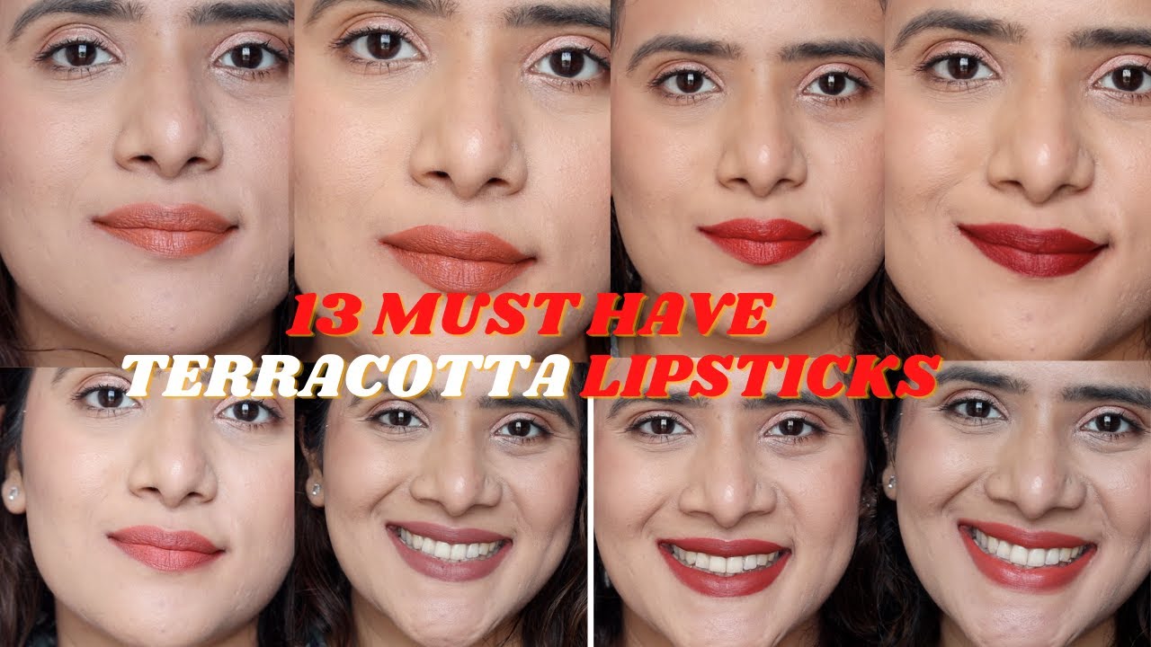 13 TERRACOTTA LIPSTICKS STARTING RS 210 ONLY , UNDER RS 1100/-  | DRNAVNEET| #TERRACOTTALIPSTICKS