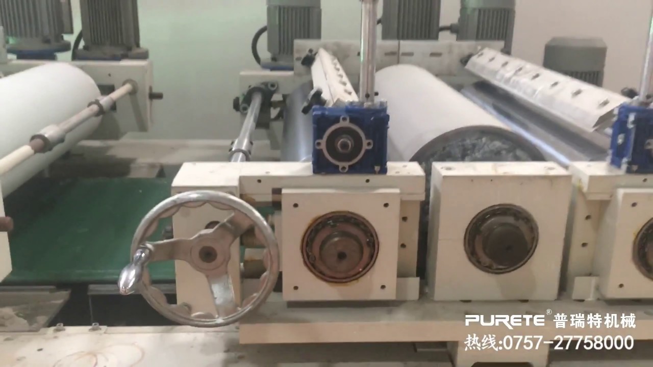 Roll coating machine for Glass