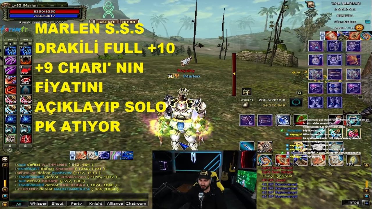 Marlen Char Fiyatını Açıklayıp Solo Pk Atıyor - Full +10 Ve +9 İtemli Char - Knight Online