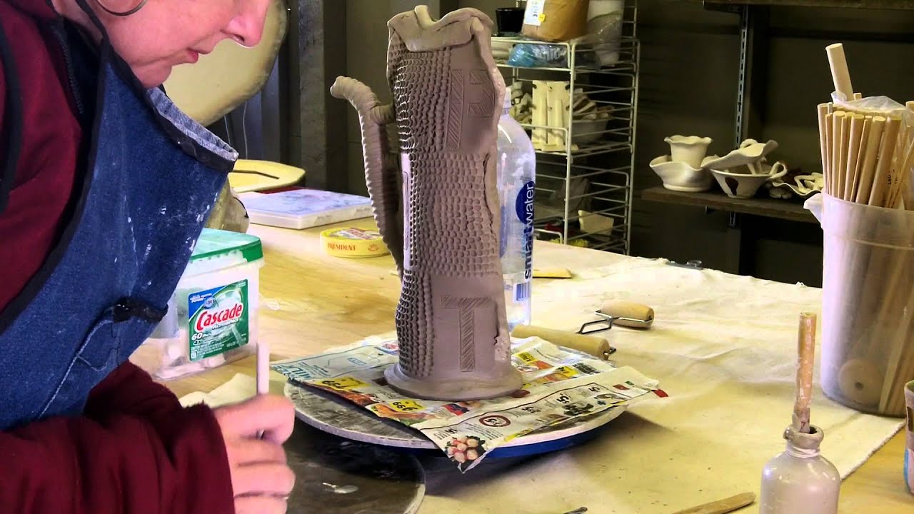 Ep.3.HOBBY POTTER WEEKLY Tea Pot-Sculpture - Color Wash Technique