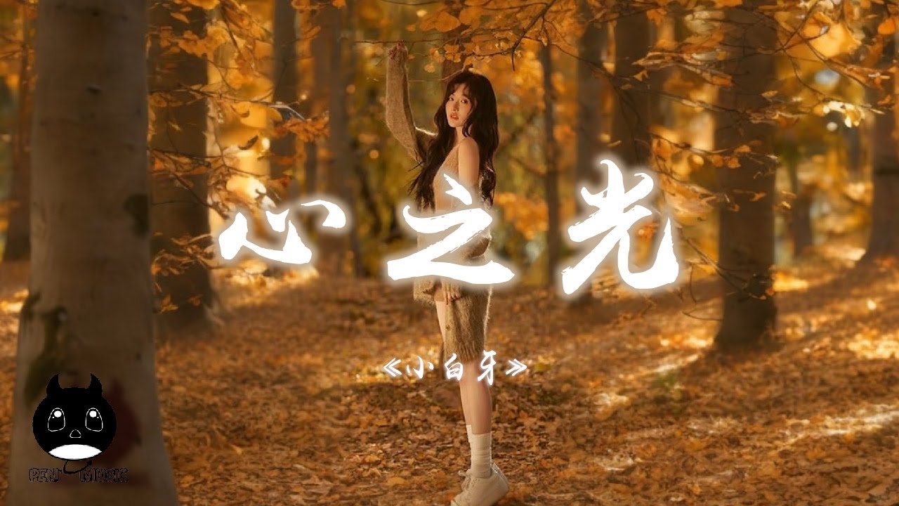 小白牙 - 心之光『我眺望黑夜中微弱的一道光，用倔強守護每種徬徨。』【動態歌詞 | Pinyin Lyrics】【PENGUIN MUSIC】