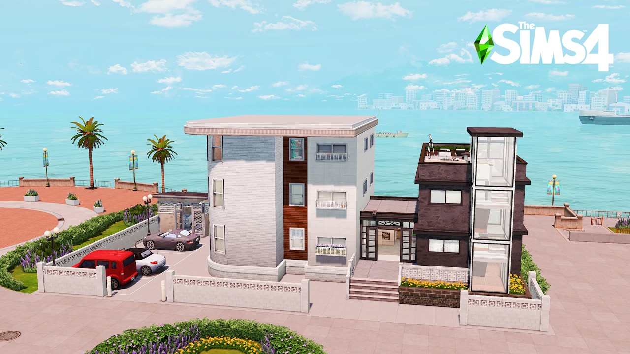 싱글이세요? 벙글인데요😏 싱글 심을 위한 아파트 (San Sequoia Apartment Complex)｜심즈4 건축｜Sims4 Stop Motion Build｜NoCC