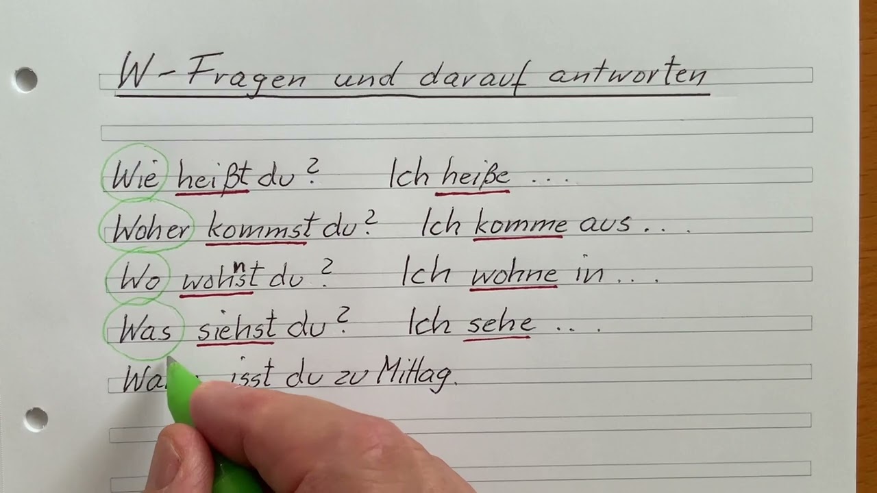 W Fragen und darauf antworten
