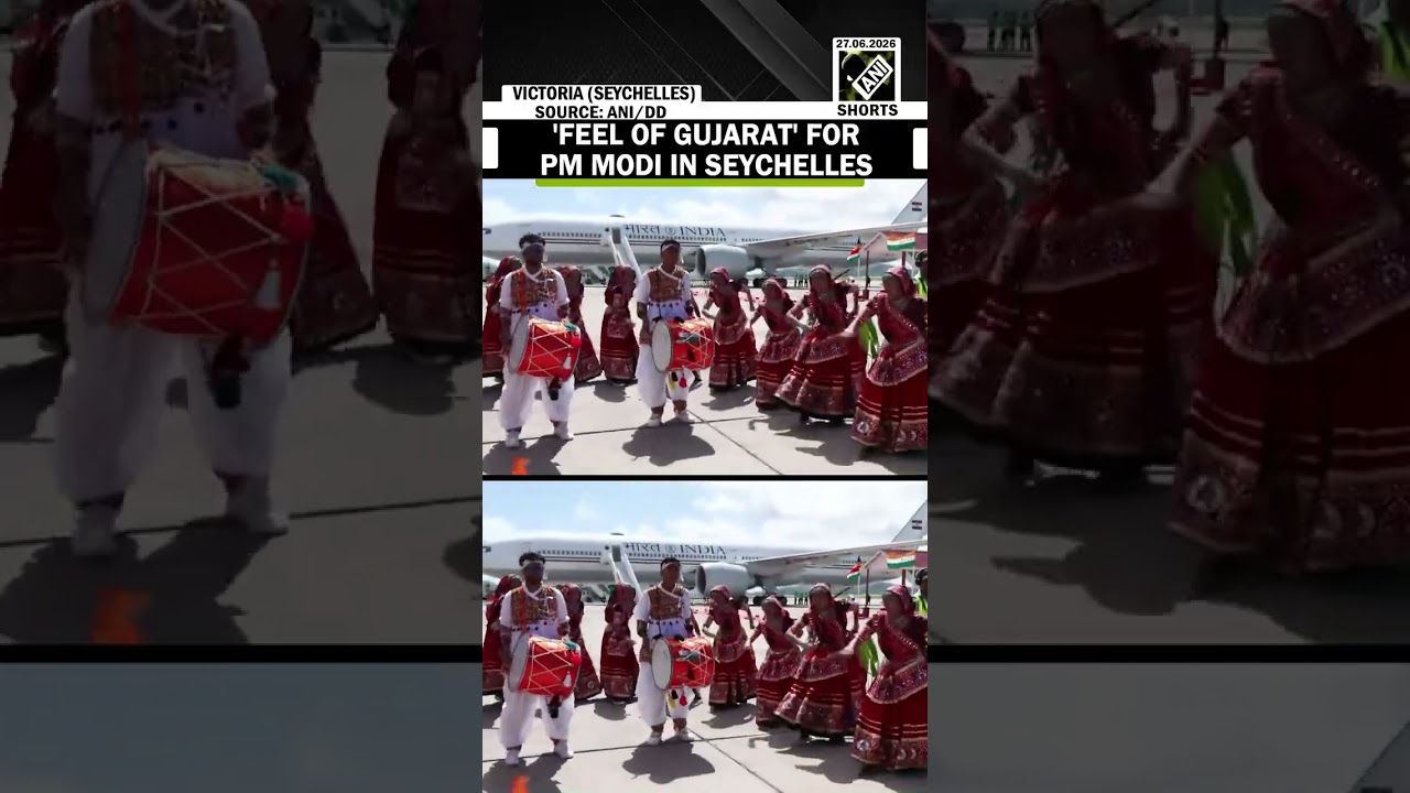 PM Modi Accorded Cultural Welcome with Traditional Dance from Kutch in Seychelles