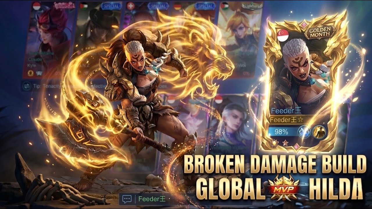 100% DAMAGE HILDA! 😱 How to Bully the Enemy Marksman (MVP Gameplay)