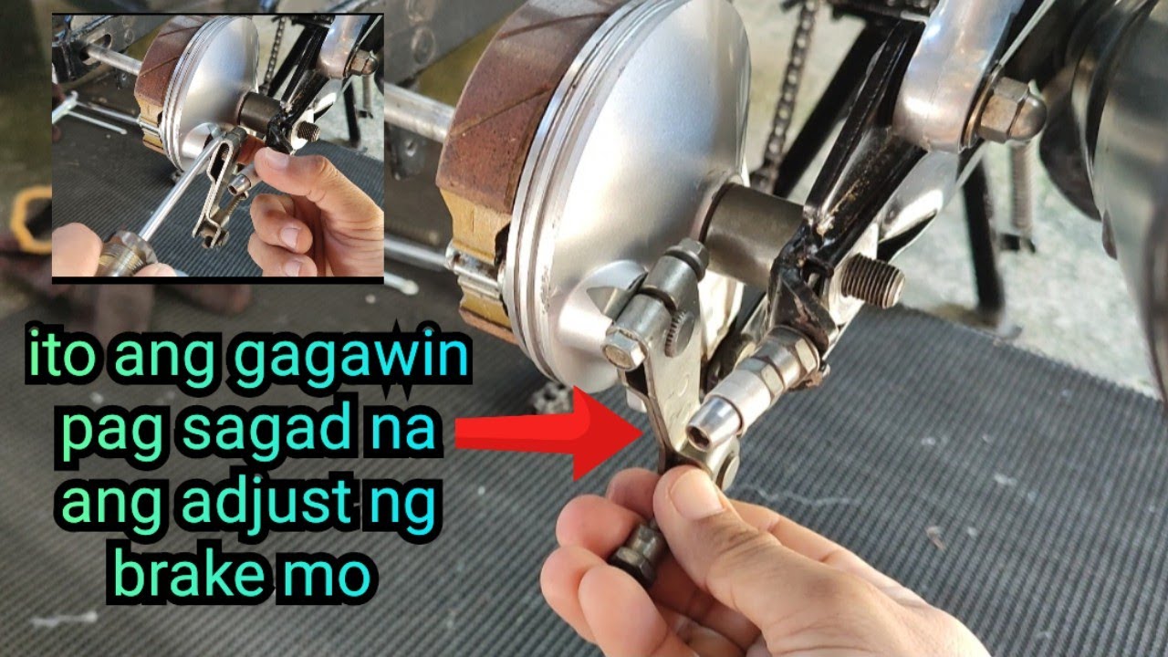 Paano mag adjust ng brake arm at wear and tear indicator ng rear brake