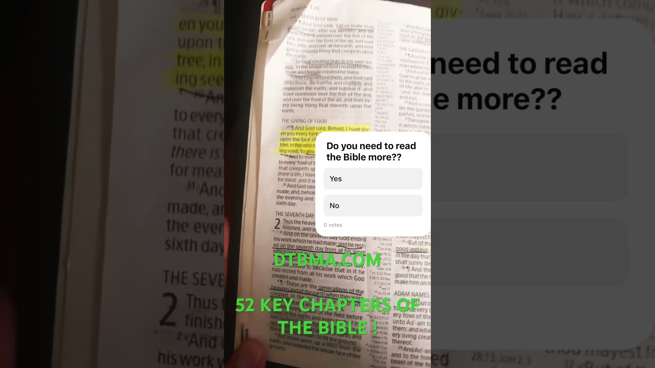 Bible reading ! 52 Key chapters 
