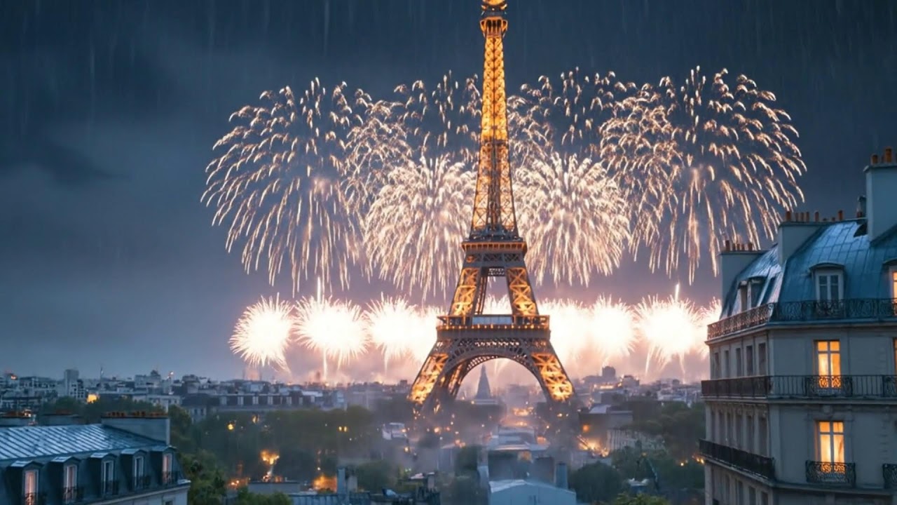 Whispering Jazz Piano & Rain in Cozy Parisian Café ☕ Tranquil Rainy Ambience for Relaxed Study