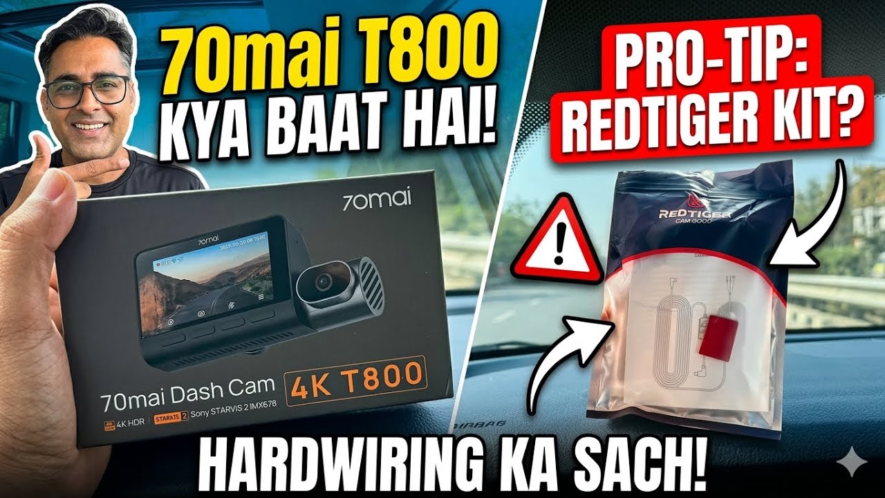 70mai T800 vs India Roads: Best 3-Channel Dashcam with 4K Front & Rear!
