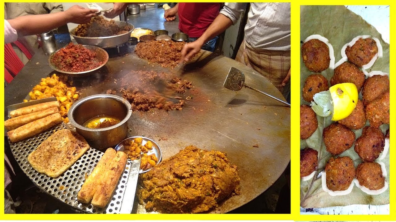 DEEP FRIED keema MEAT BALLS-keema pav-meat kofta -keema kofta-MUMBAI NON VEGETARIAN STREET FOOD