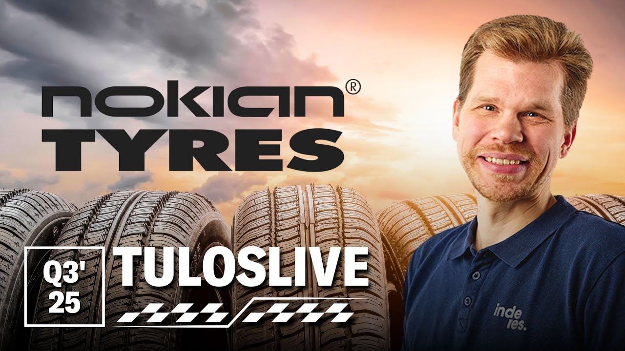 Nokian renkaat Q3'25 -tuloslive ti 28.10. klo 12:55