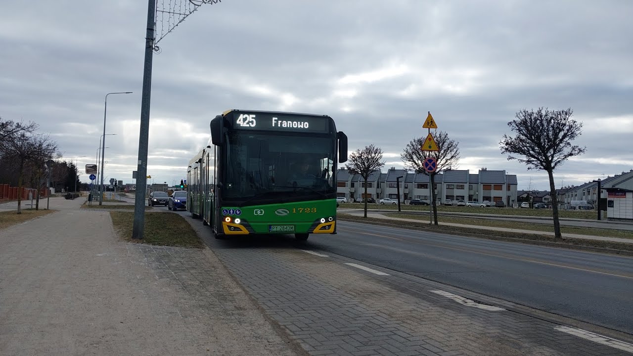 MPK Poznań - Solaris Urbino 18 Electric #1723 - Linia 425 kierunek: Franowo
