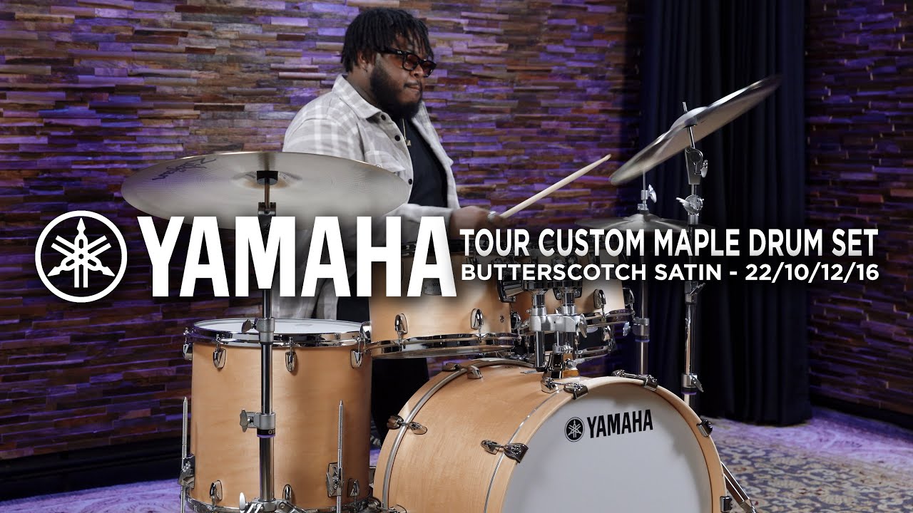 Yamaha Tour Custom Maple Drum Set 22/10/12/16 - Butterscotch Satin (TMP2F4BTS)