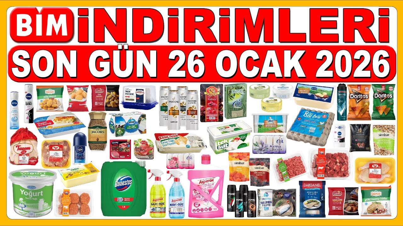BİM İNDİRİMLERİ SON GÜN 26 OCAK KATALOĞU TEMİZLİK GIDA İNDİRİMLERİ | BİM İNDİRİMLERİ BU HAFTA
