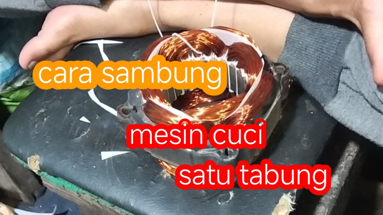 Menyambung dan mencoba gulungan mesin cuci bagian spin