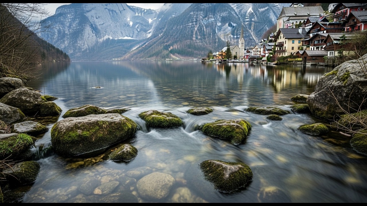 Hallstatt, Austria — Alpine Stream & Village Silence | 4K ASMR